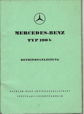 Betriebsanleitung MERCEDES BENZ TYP 190 b Ausgabe September 1959