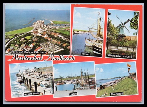 Ansichtskarte nordseebad - ansichtskarte,