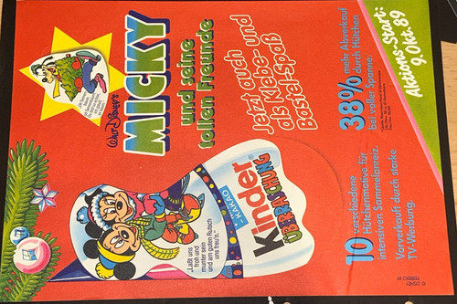 Eier hütchen werbeblatt micky - eier,