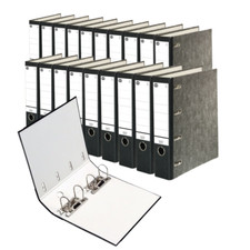 20 x Doppelordner DIN A4 Soennecken 3306 Bankordner 2x A5 Quer 75mm Wolkenmarmor