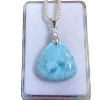 Larimar cabochon anhänger - larimar,