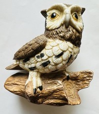 Große Eule Uhu Kauz  Vogel Keramik