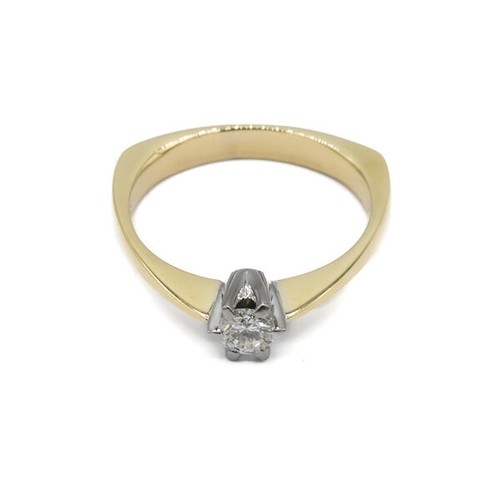Ring mit brillantsolitär - ring,
