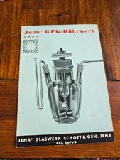 Prospekt VEB Glaswerk JENA SCHOTT DDR 1940 Labortechnik Medizin Rührwerk 6405