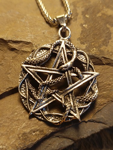 Pentagramm halskette silber - pentagramm, in