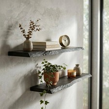 Wandregal mit baumkante - wandregal,