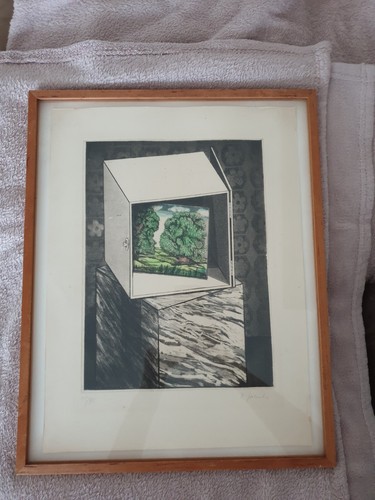 Original radierung koloriert - original,