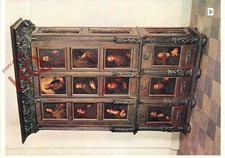 Postkarte ~ Bronte Parsonage Museum, Haworth, das Apostelkabinett [Walter Scott]