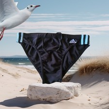 ⭐️Adidas ⭐️Herren Badehose S M Badeslip schwarz