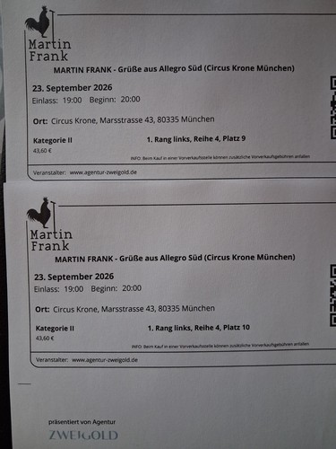 Tickets martin frank - 2,