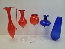 5x Vasen Lauscha Glas DDR