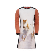 ✿ LOVE STATION 22 ✿ Mädchen Kleid langarm DRESS HORSY SOFIE brown Gr.86-140