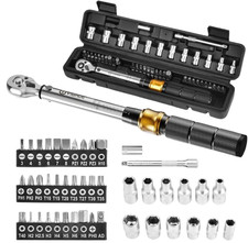 VIGRUE Torque Wrench Bicycle Set, 1/4 Inch Torque Wrench 5-25 Nm ±4% Error Accur