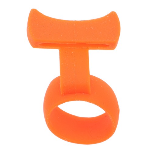 Orange silicone guitar finger - orange,