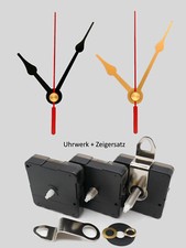 Quarz Uhrwerk lautlos mit Zeiger-Satz 6,5 cm schwarz gold - Uhrwerk ohne ticken