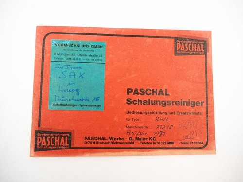 Paschal schalungsreiniger rwl - schalungsreiniger,