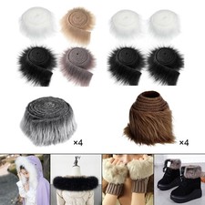 4 Stück Kunststoff, Shaggy Stoff, Kostüm, Bastelspielzeug, flauschig für Weihnachtsbaum,