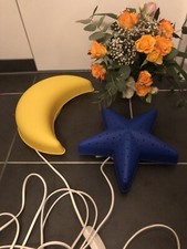 Kinderzimmer Wandlampen Mond lampe Stern Smila Set blau gelb Nachtlicht WM16