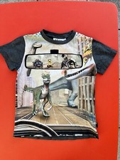 Dinosaurier ! Molo T-Shirt Gr. 110 Jungen Dino Roboter Sommer grau organic 