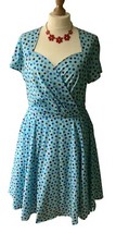 Plus Size Vintage Blau