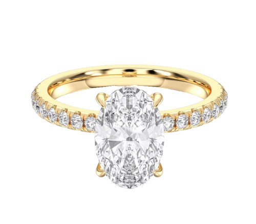 14k gelbgold damenring lab - gelbgold,