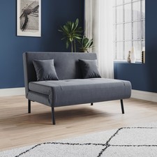 Klappsofa 120cm Bettsofa Sofa mit Schlaffunktion Verstellbarer Rückenlehne Couch
