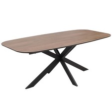 B-Ware Esszimmertisch MCW-O56, Esstisch, MDF Metall 200x100cm, Walnuss-Optik