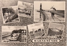 (24211) AK DDR Ostsee Warnemünde Strandhaus mit Anker-Bar Terrasse An der Mole