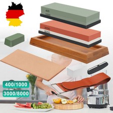 Schleifstein Set Abziehstein Wetzstein 400/1000 3000/8000 Messerschärfer Profi -
