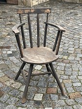 1/2/1222 Armlehnenstuhl Schreibtischstuhl Brettstuhl Bauernstuhl Landhaus antik