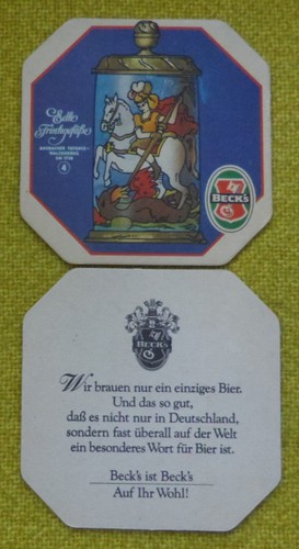 Bierdeckel beck brauerei - ,