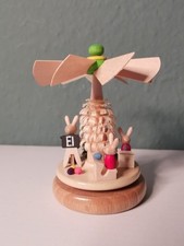 Ostern Miniatur Wärmespiel Pyramide, Hasenschule, orig. Erzgebirge, ca. 8cm, OVP