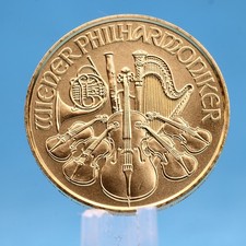 Wiener Philharmoniker 10 EURO 2021  1/10 Oz 999,9 Gold (4.) Österreich VZ/ST