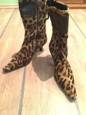 Leoprint Ponyfell Stiefel Italy Gr. 37