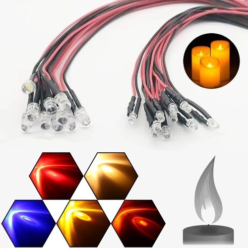 Flacker led 3mm - 5mm, kabel