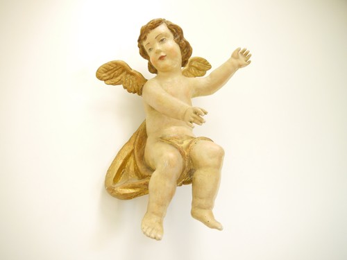 Barock engel putto jhd holz - engel, 18.jhd