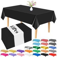 Schwarze Kunststoff Tischdecke