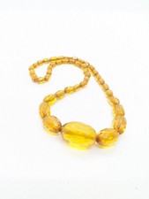 Alte Bernsteinkette  Königsberger Schliff Bernstein Oliven