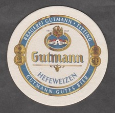 Bierdeckel - Coaster - Beermat ,  Brauerei GUTMANN , Titting / Oberbayern #3106#