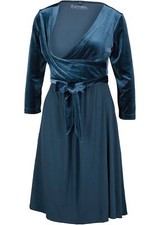 Elegantes Umstandskleid im Wickellook Gr. 40/42 Dunkelblau Mini-Dress Kleid Neu*