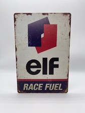 Blechschild ELF Race Fuel 20x30cm Nostalgie Retro Reklame Vintage Garage Deko