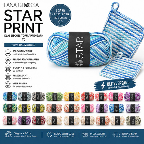 Lana grossa star print 100 - lana,