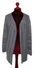 PUBLIC grau melierte Strickjacke ohne Verschluss mit Strass Gr. XL
