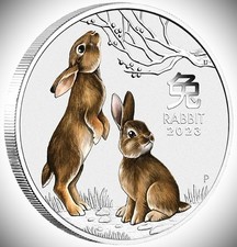 1 Unze Hase farbig 9999er