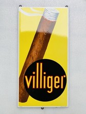 Emailschild Villiger Stumpen - 70x35cm - Original, um 1950