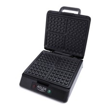 Adler XXL Waffeleisen für 4 quadratische Waffeln Waffelautomat antihaft