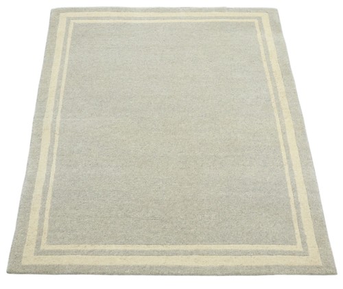 Wollteppich 250x340 grau - 250x340, beige