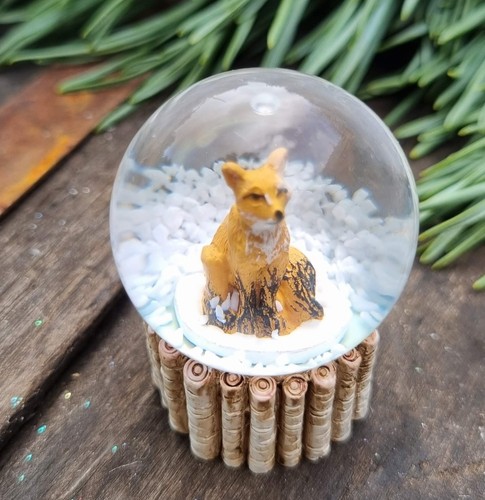 Mini schneekugel 5cm - mini, fuchs
