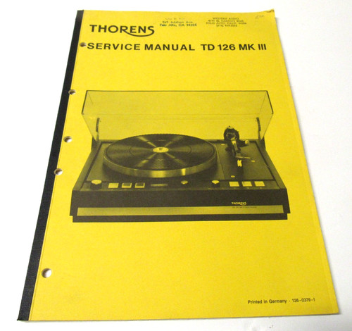 Thorens service manual - service,