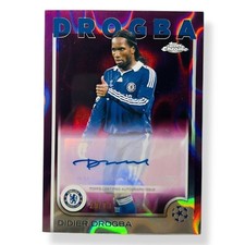 Didier Drogba /75 Auto Topps UCC Chrome 2024/25 Chelsea FC No PSA Autograph